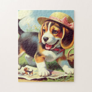 Puzzle Cute Beagle Pinting