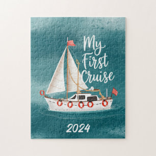 Puzzle Cute Boat - Mi primer crucero - Personalizado