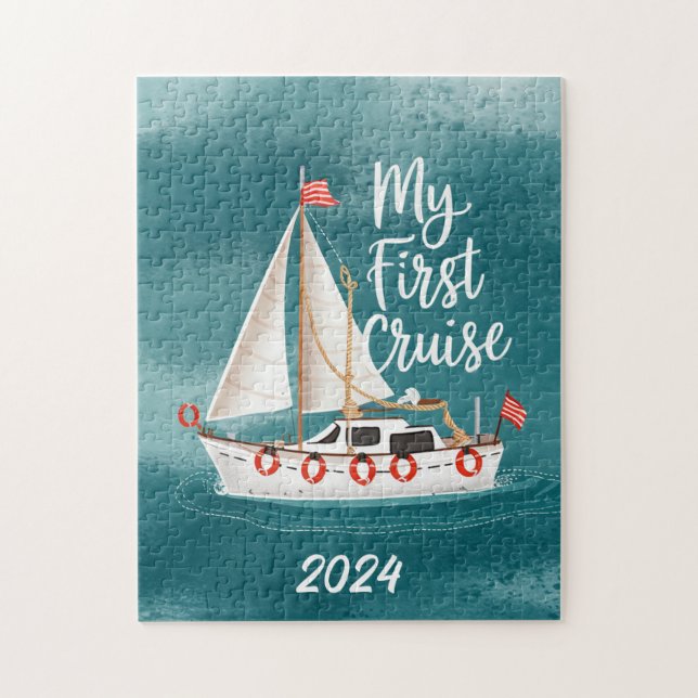 Puzzle Cute Boat - Mi primer crucero - Personalizado (Vertical)