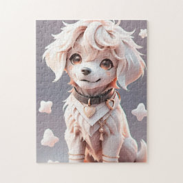 Puzzle Cute Chibi Golden Retriever Puppy