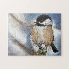 Puzzle Cute Chickadee Painting