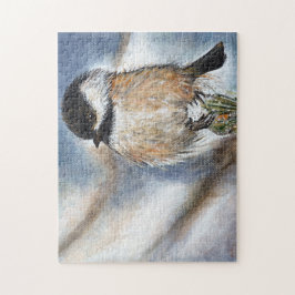 Puzzle Cute Chickadee Painting