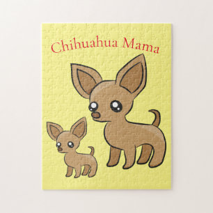 Puzzle Cute Chihuahua Mama Art Thunder_Cove