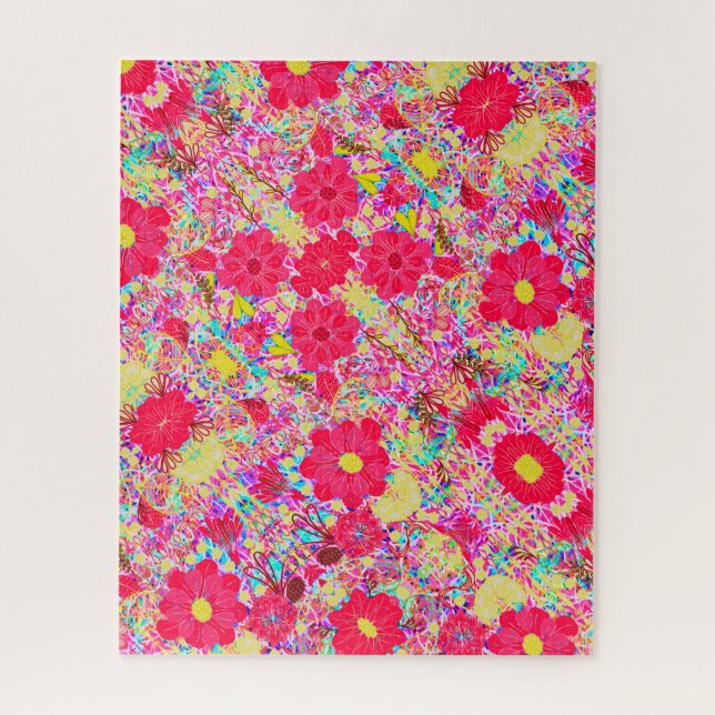 Puzzle Cute colorful bright flowers (Vertical)