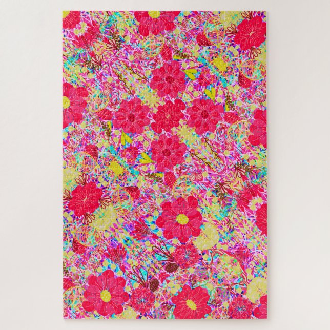 Puzzle Cute colorful bright flowers (Vertical)