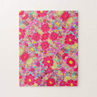 Puzzle Cute colorful bright flowers