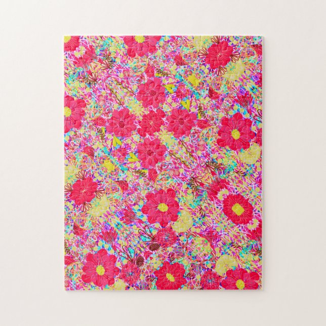 Puzzle Cute colorful bright flowers (Vertical)