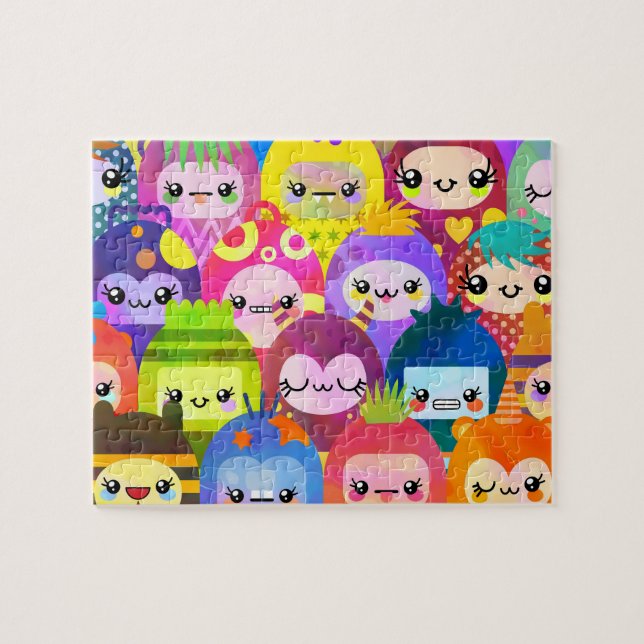 Puzzle Cute Colorful Cartoon People Characters (Horizontal)
