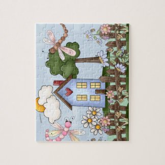Puzzle Cute Country Folk Art Picture