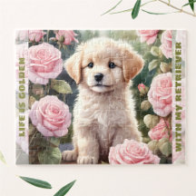 Cute Dog Golden Retriever Puppy Nombre Personaliza