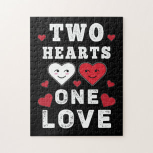 Puzzle Cute dos corazones un El día de San Valentín de cu