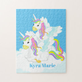Puzzle Cute Fantasy unicorn añadir nombre