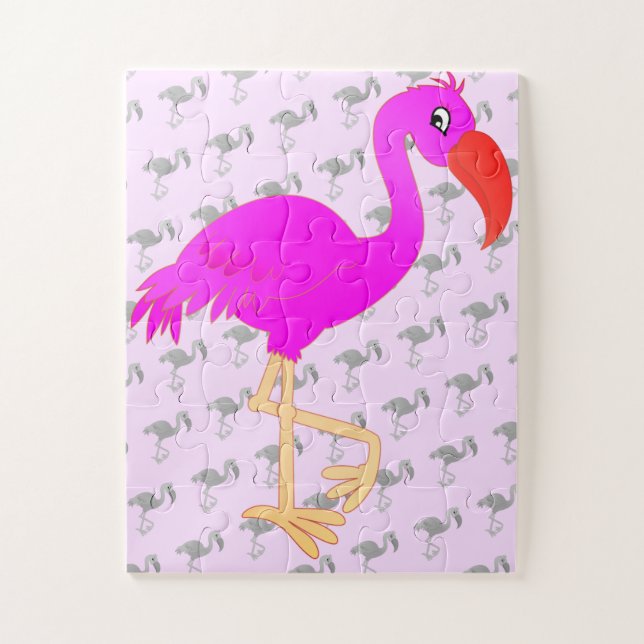 Puzzle Cute Flamingo - Feliz - (Vertical)