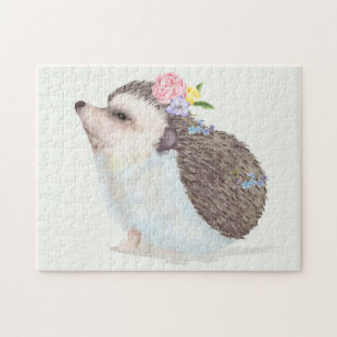 Puzzle Cute Floral Hedgehog