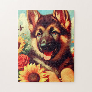 Puzzle Cute German Shepherd Pinting