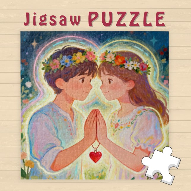 Puzzle Cute Girl and Boy Twin Soul Couple Love -  (Subido por el creador)