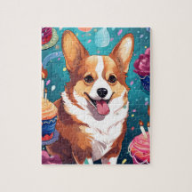 Cute Happy Birday Corgi Dog