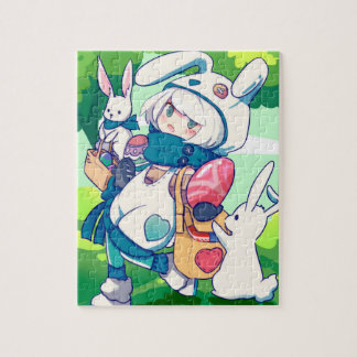 Puzzle Cute Kawaii Conejo de Pascua Niña
