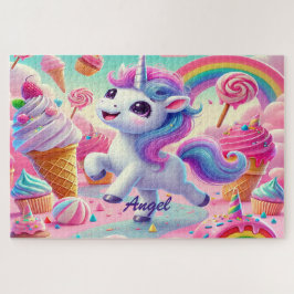 Puzzle Cute Kawaii Unicornio, Cupcakes, Arcoíris