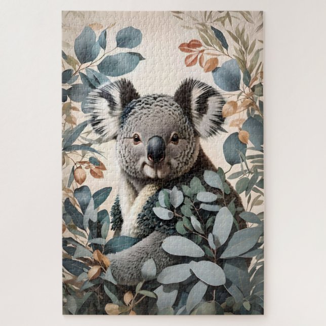 Puzzle Cute Koala Eucalyptus (Vertical)