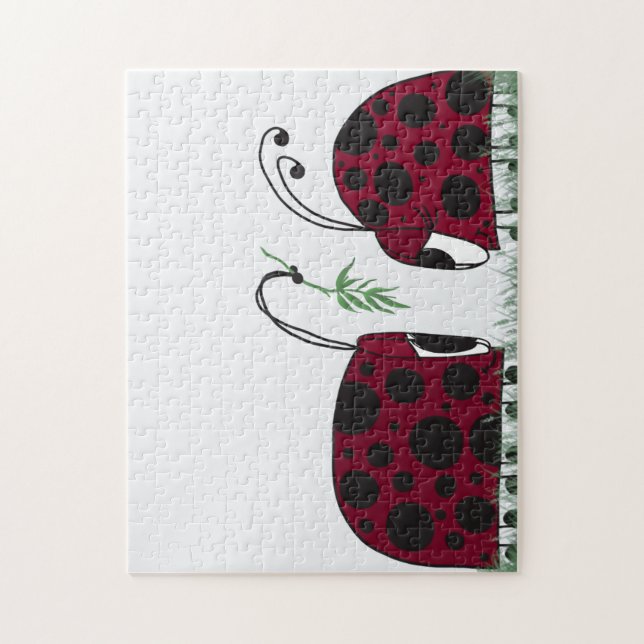 Puzzle Cute Ladybugs Y Mistletoe (Vertical)