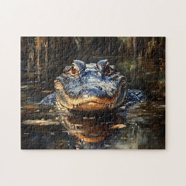 Puzzle Cute lagarto en la pintura de los Everglades de Fl (Horizontal)
