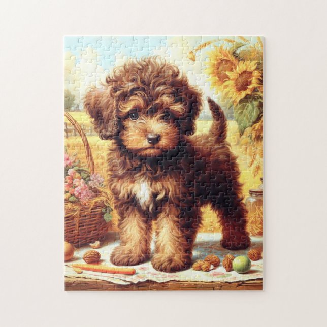 Puzzle Cute Lagotto Romagnolo Pintura (Vertical)
