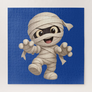 Puzzle Cute Mummy Halloween Cartoon Illustration