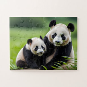 Puzzle Cute Panda Bears