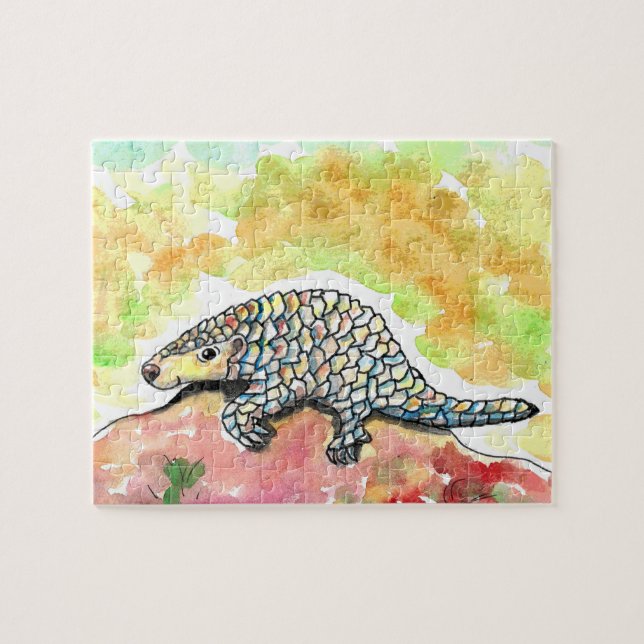 Puzzle Cute Pangolin Painting (Horizontal)