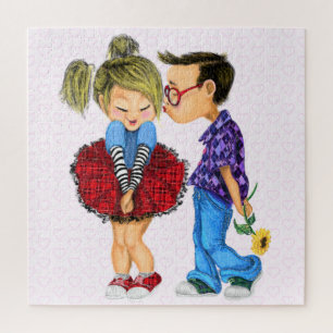 Puzzle Cute Pareja Romántica - Amor - Beso Por Ti