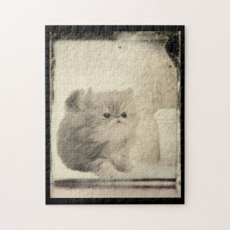 Puzzle Cute persa Kitten Vintage Look
