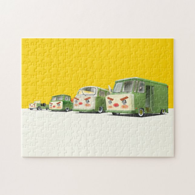 Puzzle Cute Personalizado Cars Lineup (Horizontal)