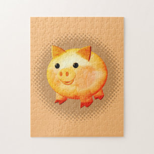 Puzzle Cute Personalizado Lechón Pintura