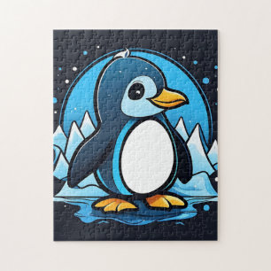 Puzzle Cute Personalizado Penguin Cold