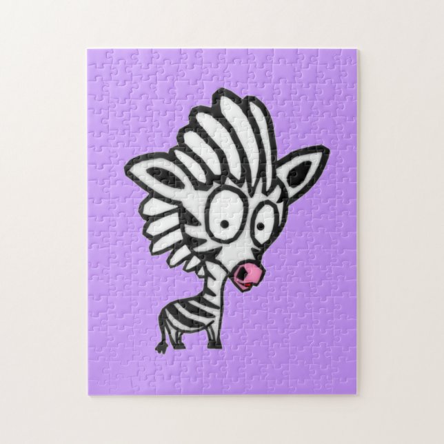 Puzzle Cute Personalizado Zebra (Vertical)