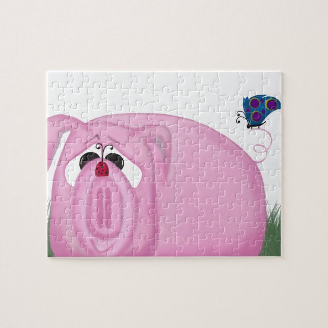 Puzzle Cute Piglet Chumley Y Hermosos Amigos (Horizontal)