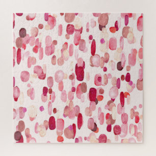 Puzzle Cute Rosa Red Spots Seamless
