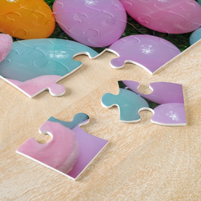 Puzzle Cute Semana Santa Conejita Pascua Huevos Coloridos (Lado)