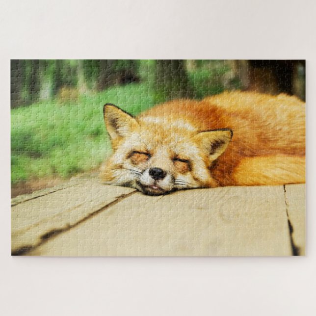 Puzzle Cute sleeping fox (Horizontal)