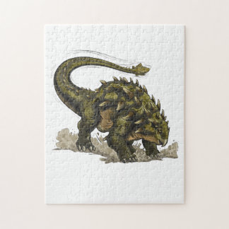 Puzzle Cute Stegosaurus Dinosaur Avocado Green Kids Puzzl