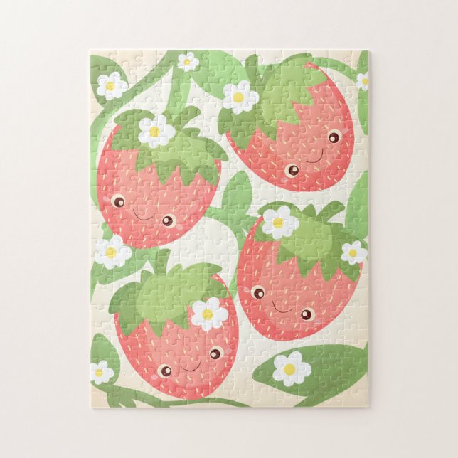 Puzzle Cute Strawberry Garden  (Vertical)