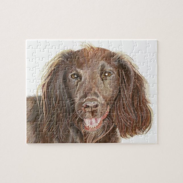 Puzzle Cute Working Cocker Spaniel Hand Pintado (Horizontal)