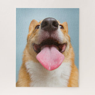 Puzzle Cutest Baby Animals Corgi Tongue