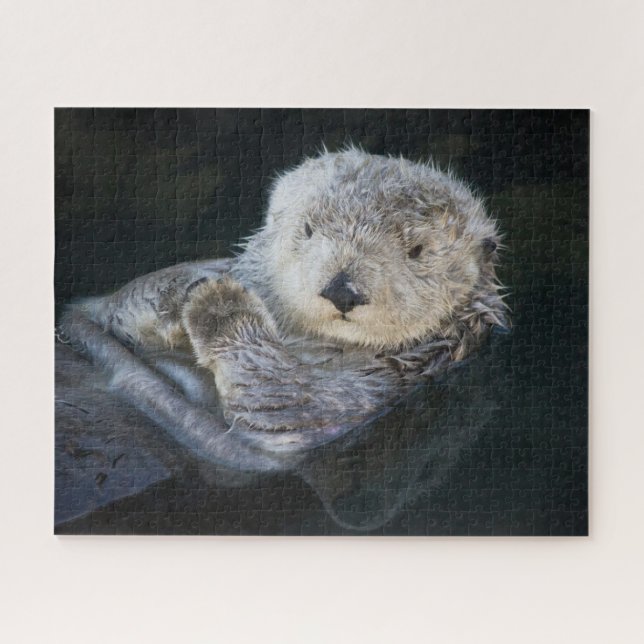 Puzzle Cutest Baby Animals | Sea Otter Floating (Horizontal)