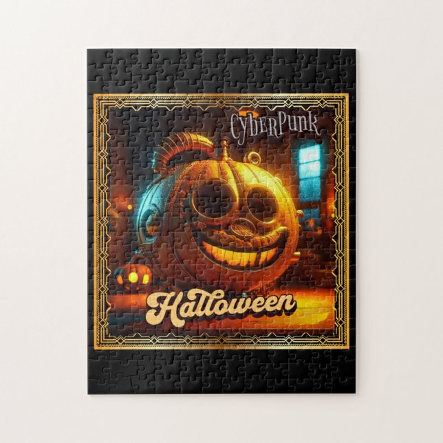 PUZZLE CYBERPUNK HALLOWEEN PUMPKIN (Vertical)