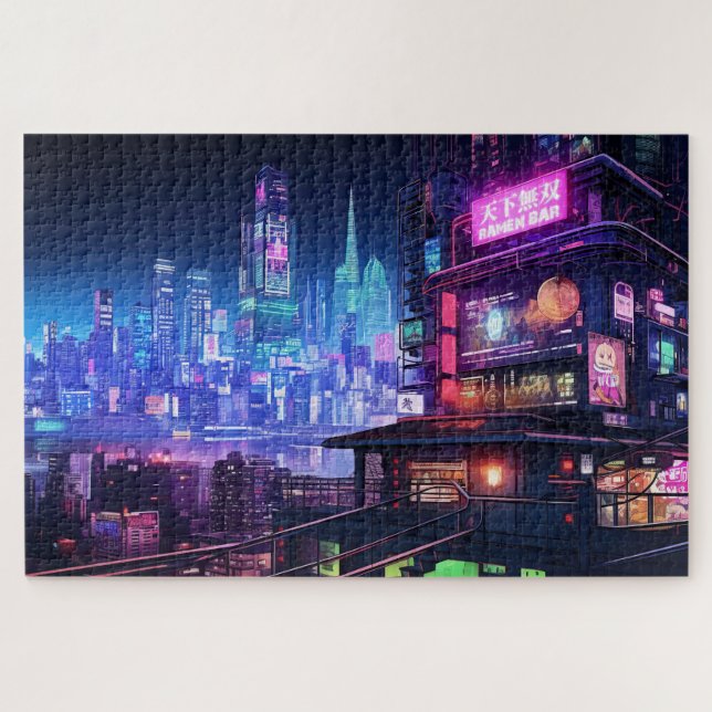 Puzzle Cyberpunk Tokyo Ramen House (Horizontal)