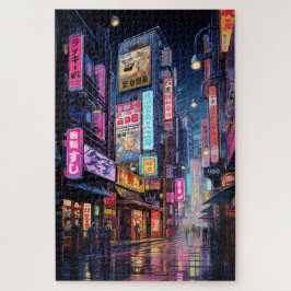 Puzzle Cyberpunk Tokyo Street Neon