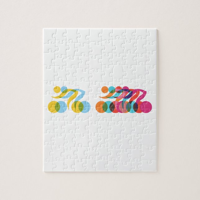 Puzzle Cyclist cool and unique design (Vertical)