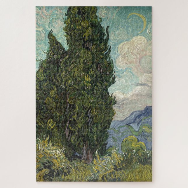 Puzzle Cypreses de Van Gogh Painting Art (Vertical)
